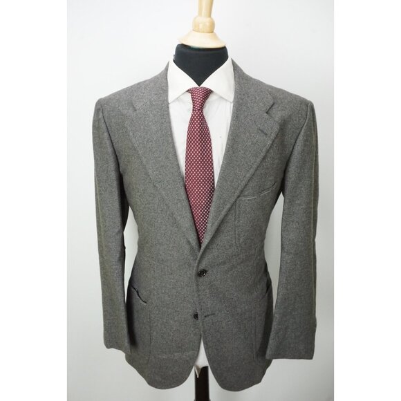 Sartoria Attolini Gray Woven 100% Cashmere Sport Coat Jacket Sz 44 BRAND NEW - Picture 3 of 9